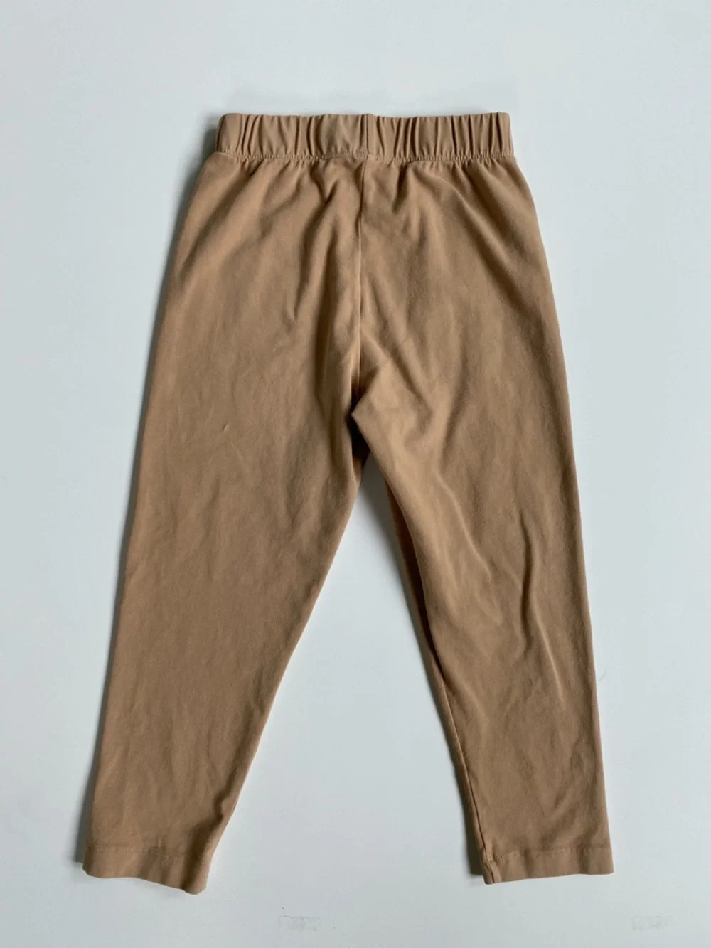 Los Angeles Apparel Cotton Spandex High Waist Capri Leggings Tan S